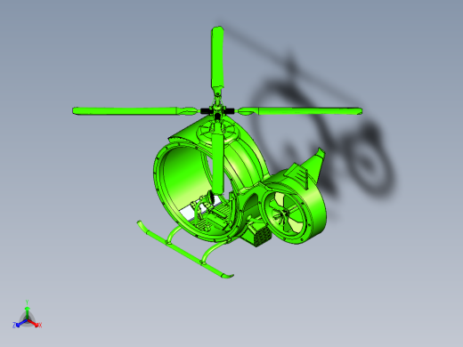 单人低空飞行器正等轴测缩略图