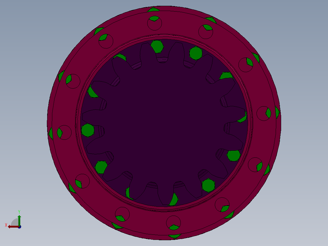 盾构机行星齿轮减速器设计(2)后视图