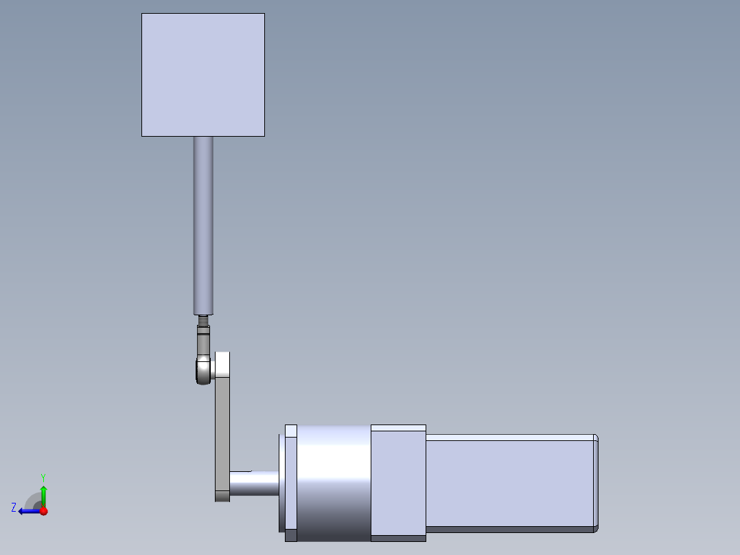 曲柄机构右视图