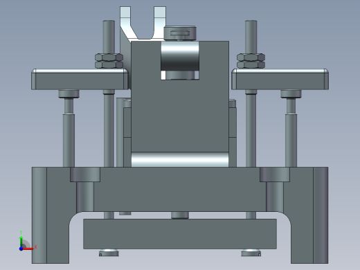 倒挡拨叉加工工艺及钻φ8斜孔夹具设计【含三维SolidWorks和UG】前视缩略图