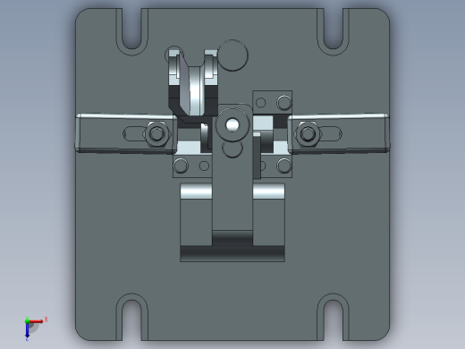 倒挡拨叉加工工艺及钻φ8斜孔夹具设计【含三维SolidWorks和UG】俯视缩略图