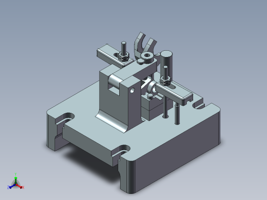 倒挡拨叉加工工艺及钻φ8斜孔夹具设计【含三维SolidWorks和UG】正等轴测缩略图