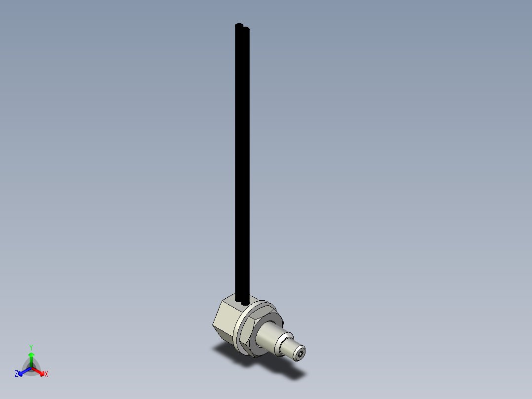 直角光纤_漫反射型FR-Y33正等轴测图