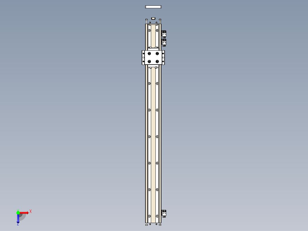 TPA-KNR-60E-1205C-L650A1-M-H40-N3线性模块铝制底座俯视图
