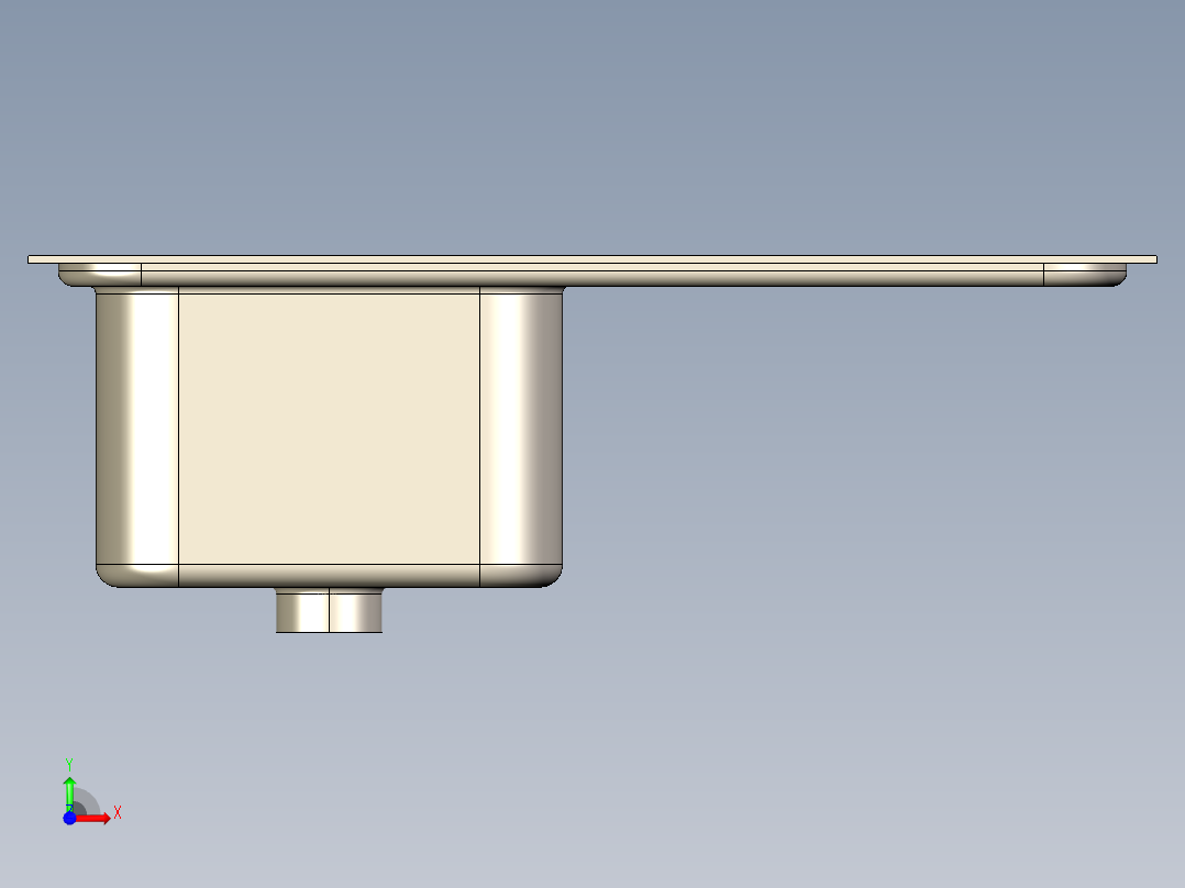 水槽、不锈钢水槽(155)前视图