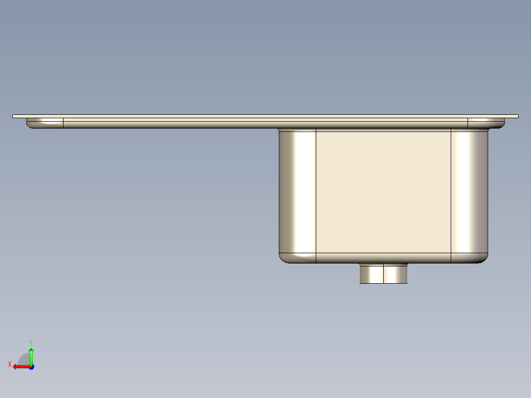 水槽、不锈钢水槽(155)后视图
