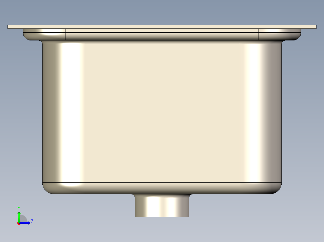 水槽、不锈钢水槽(155)左视图