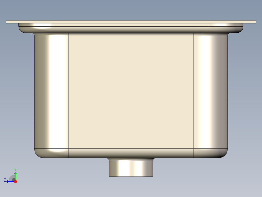 水槽、不锈钢水槽(155)右视图