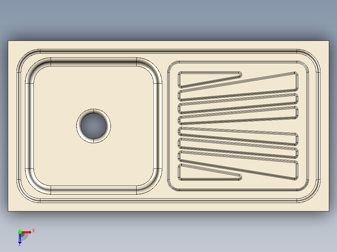 水槽、不锈钢水槽(155)俯视图