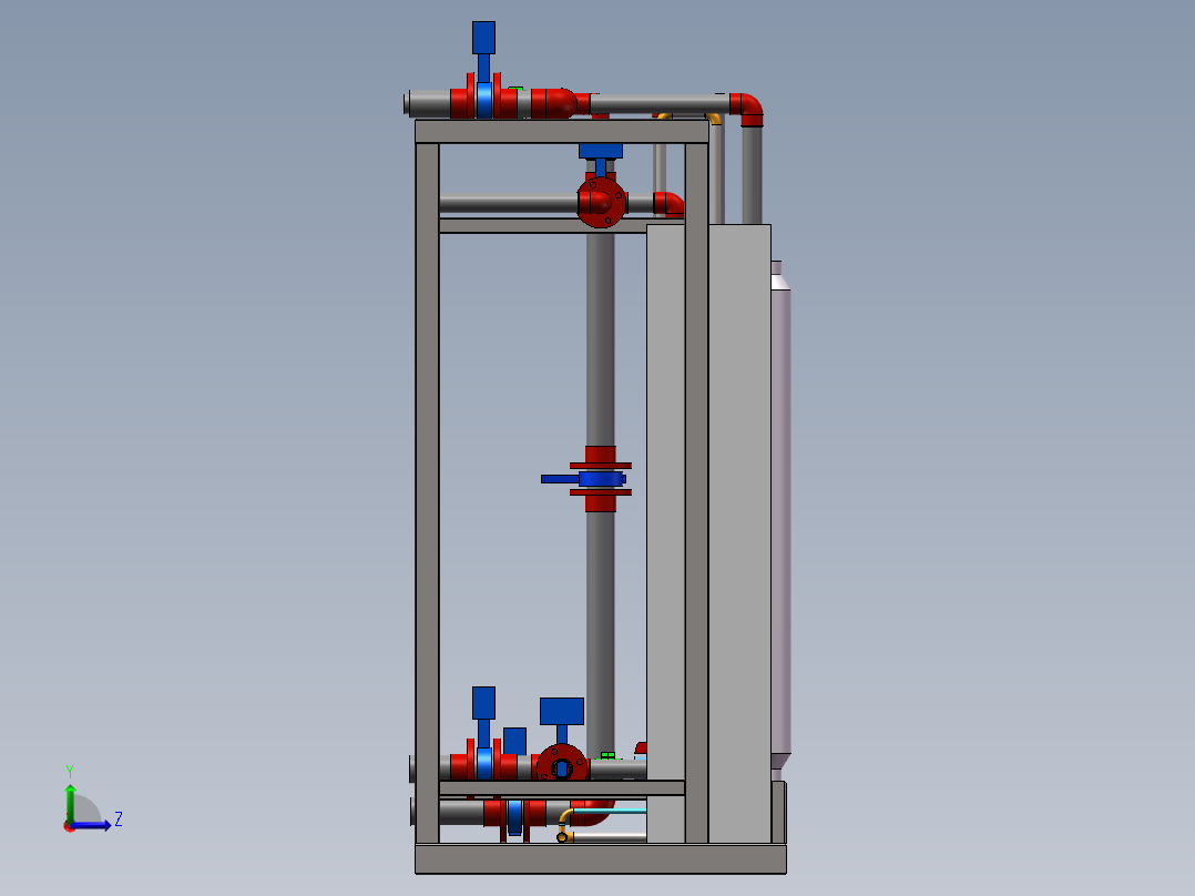 水处理集装箱设备sw16可编辑左视图