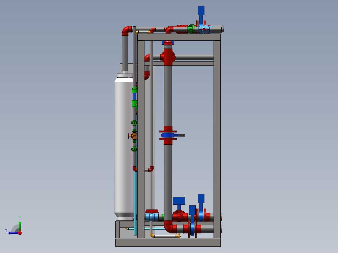 水处理集装箱设备sw16可编辑右视图