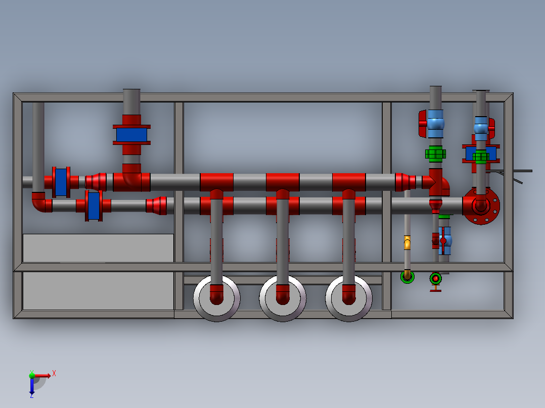 水处理集装箱设备sw16可编辑俯视图