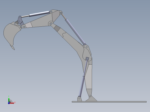 挖机臂模型前视缩略图