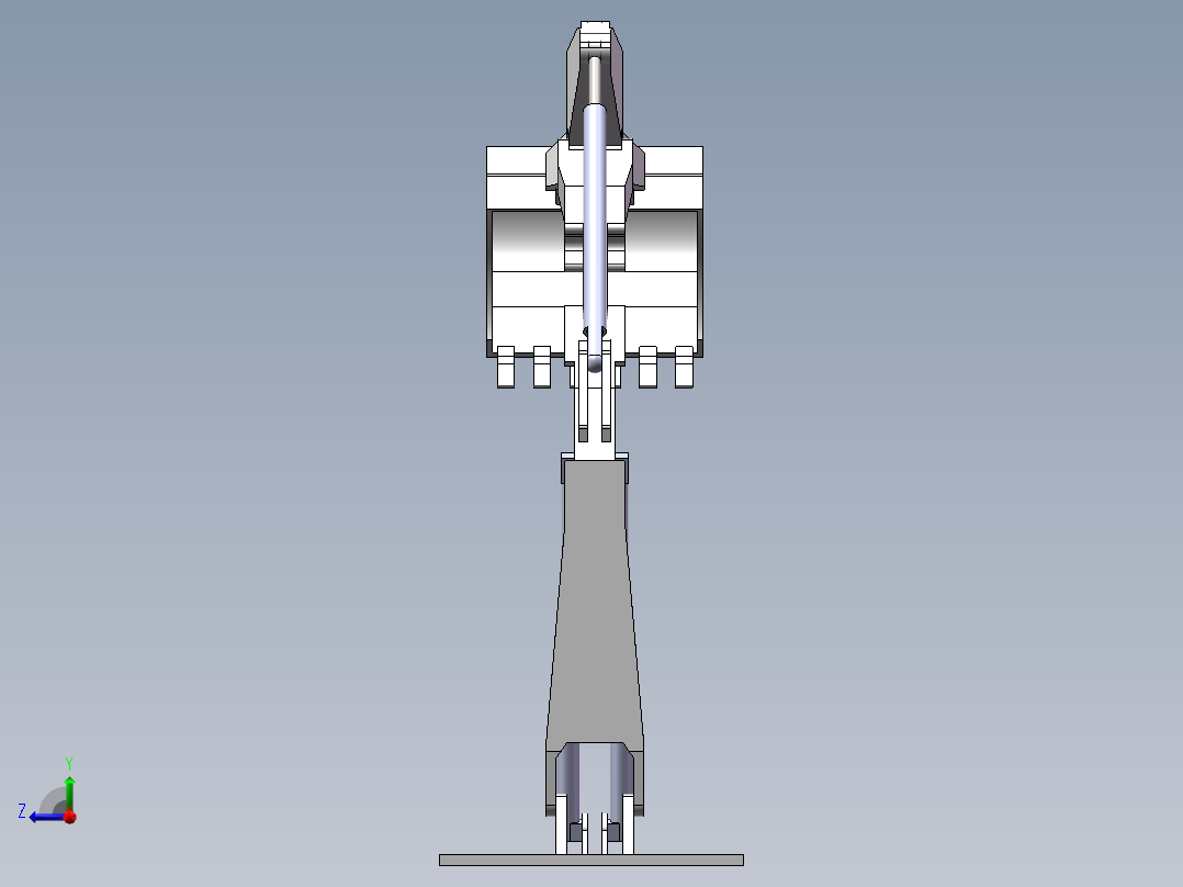 挖机臂模型右视图