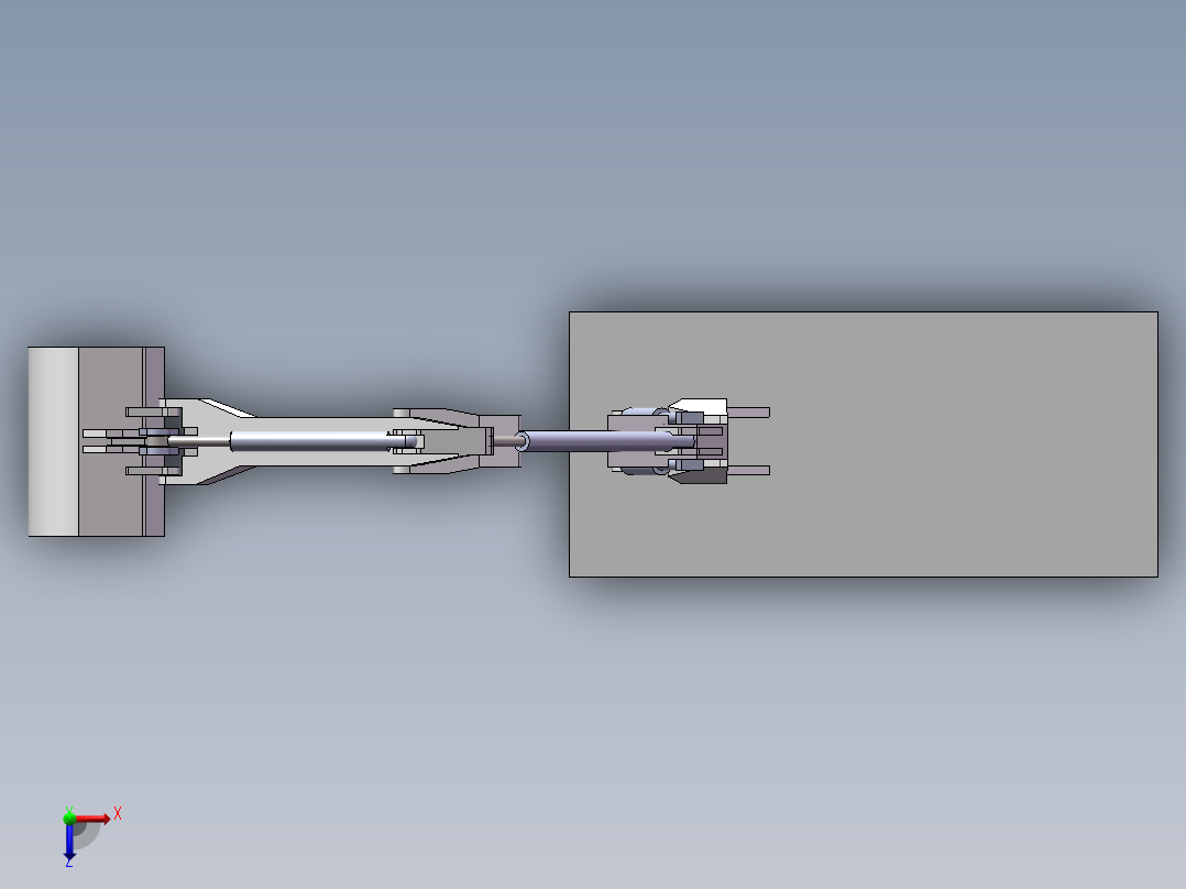 挖机臂模型俯视图