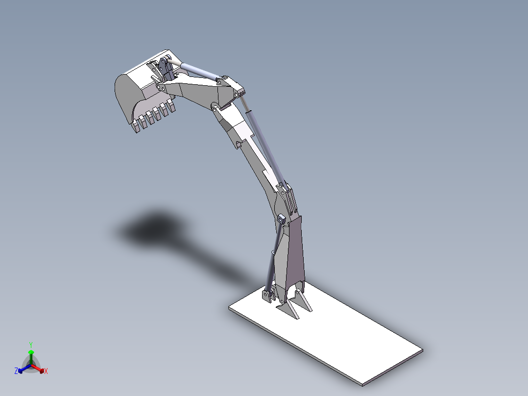挖机臂模型正等轴测图
