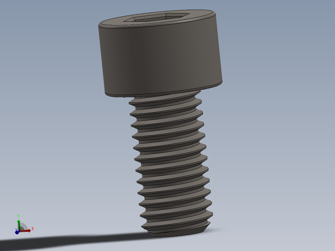 Screw_DIN_912_M8x16F_A2.SLDPRT公制内六角螺钉主视图