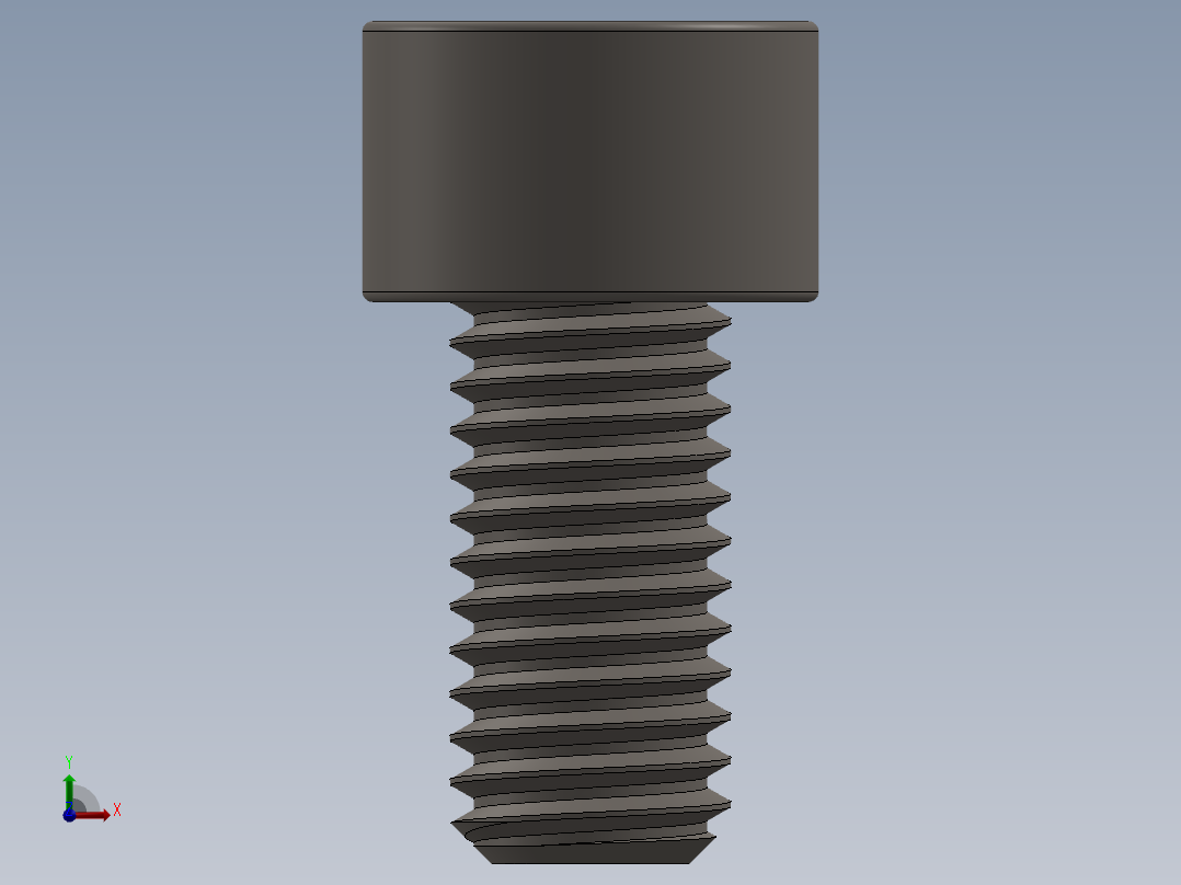 Screw_DIN_912_M8x16F_A2.SLDPRT公制内六角螺钉前视图