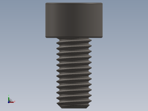 Screw_DIN_912_M8x16F_A2.SLDPRT公制内六角螺钉前视缩略图