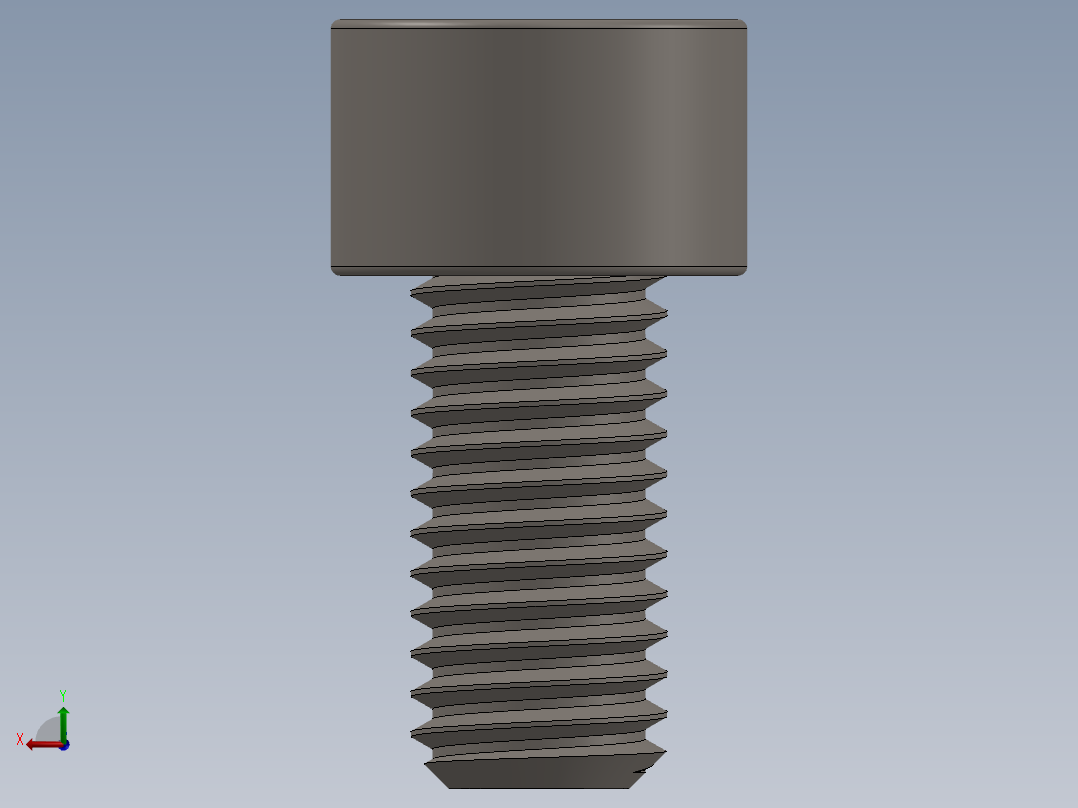 Screw_DIN_912_M8x16F_A2.SLDPRT公制内六角螺钉后视图