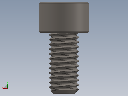Screw_DIN_912_M8x16F_A2.SLDPRT公制内六角螺钉后视缩略图