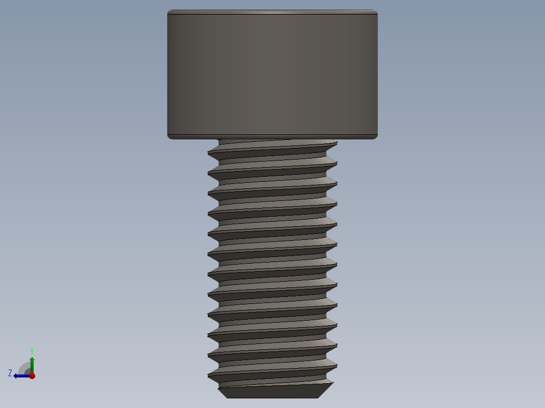 Screw_DIN_912_M8x16F_A2.SLDPRT公制内六角螺钉右视图