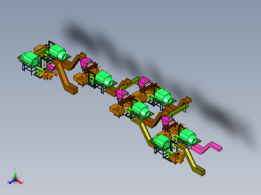 物料筛选分离运送储存流水线