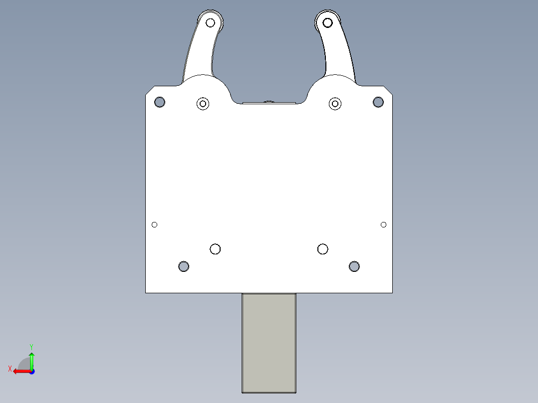 车床中心架后视图
