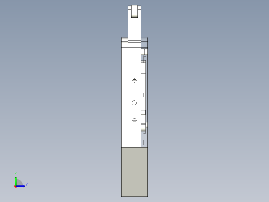 车床中心架左视图