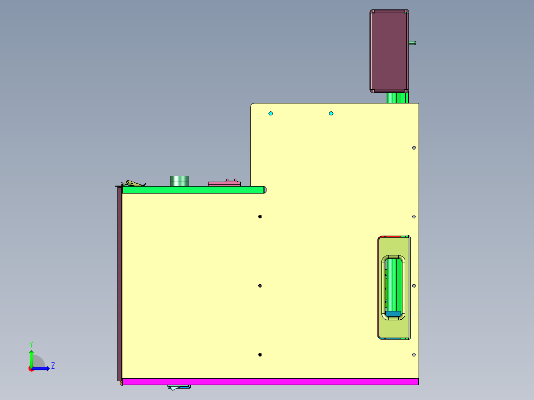 自动化水胶贴合设备左视图
