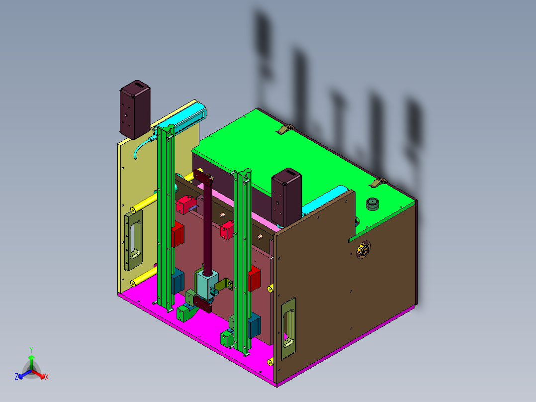 自动化水胶贴合设备正等轴测图
