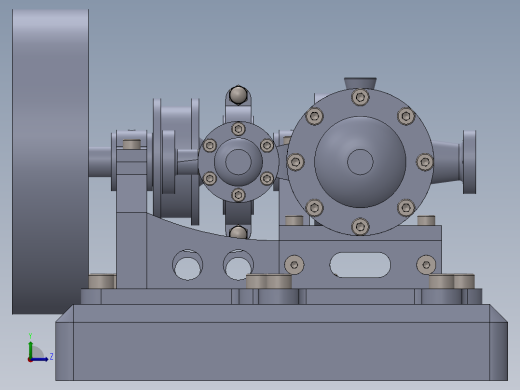 蒸汽机cylinder-horizontal-mill-steam-engine-模型格式为 sw左视缩略图