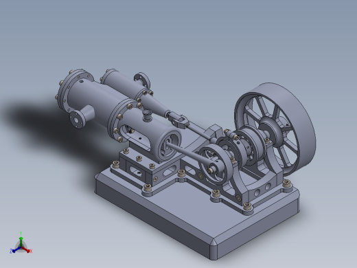 蒸汽机cylinder-horizontal-mill-steam-engine-模型格式为 sw正等轴测缩略图