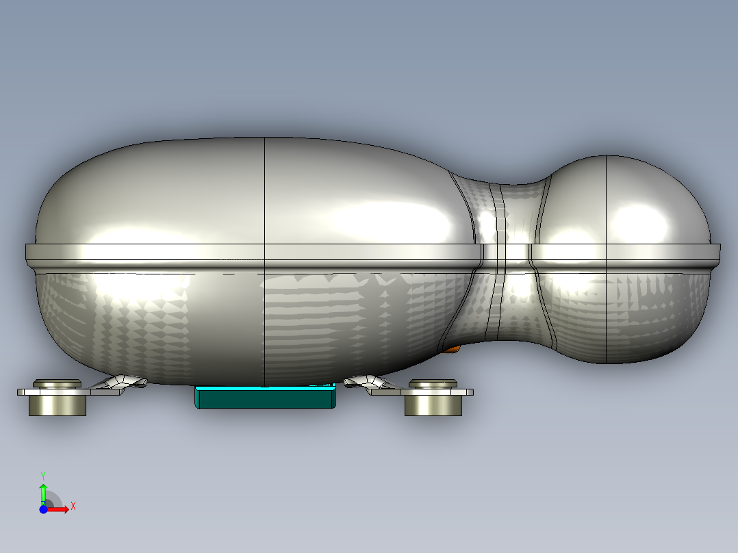 用于对开门冰箱的压缩机前视图