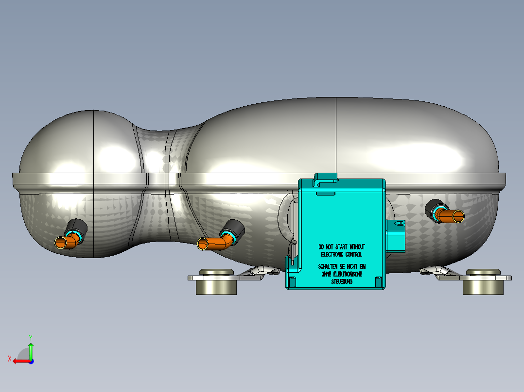 用于对开门冰箱的压缩机后视图