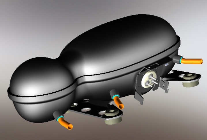 用于对开门冰箱的压缩机