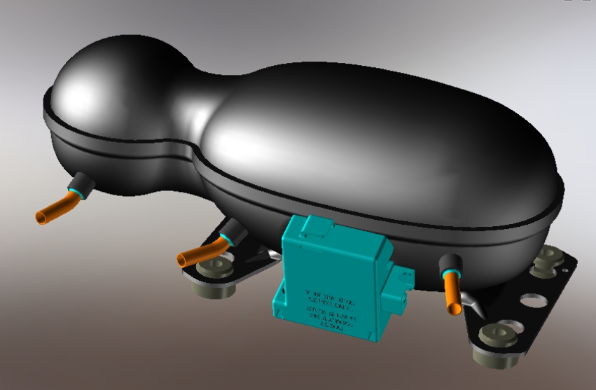 用于对开门冰箱的压缩机