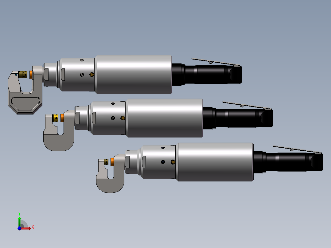 3款UniClinch气液铆接工具模型前视图