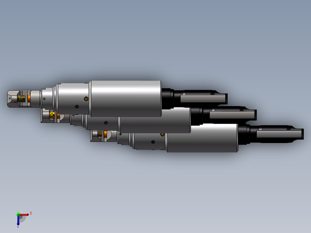3款UniClinch气液铆接工具模型俯视图