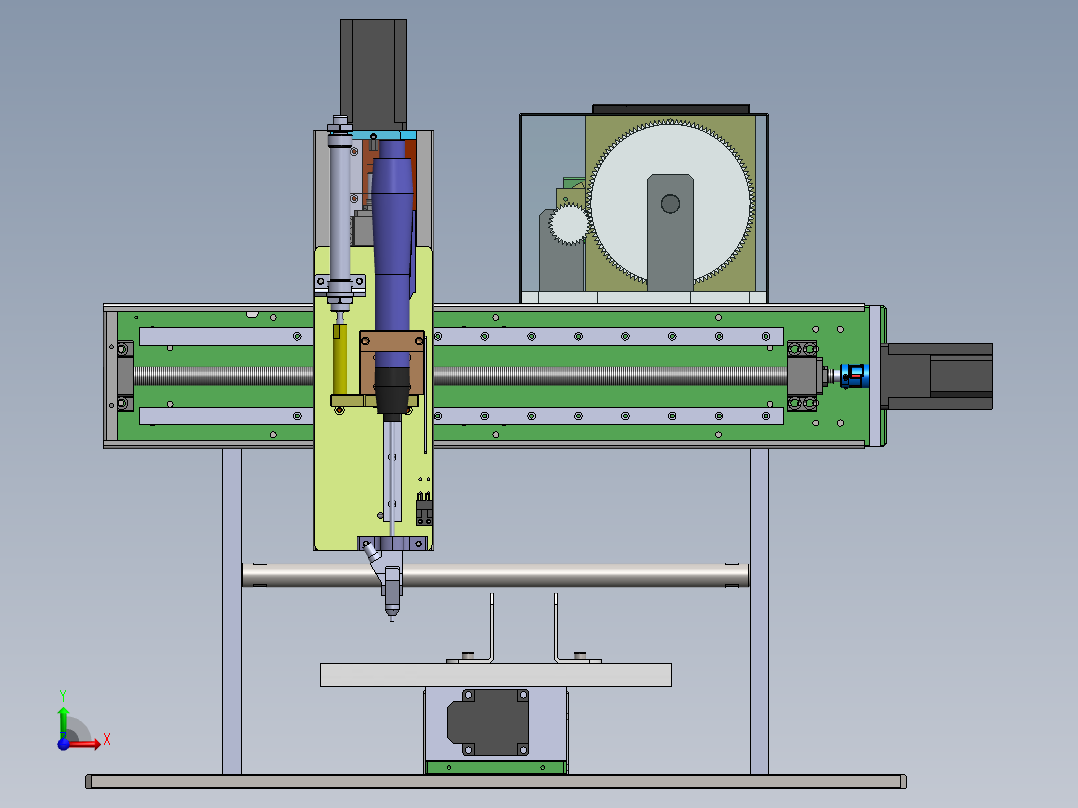 自动打螺钉装置  sw22前视图