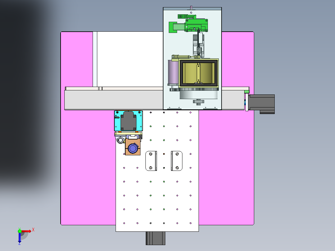 自动打螺钉装置  sw22俯视图