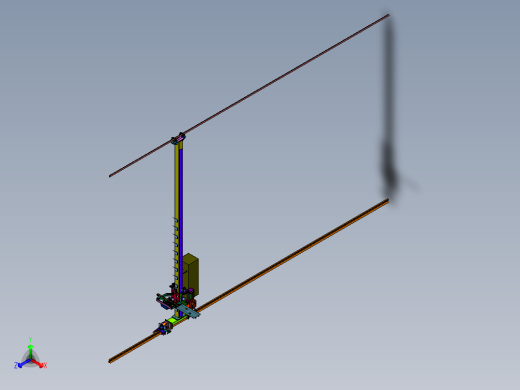 立体货架用有轨巷道式堆垛机正等轴测缩略图