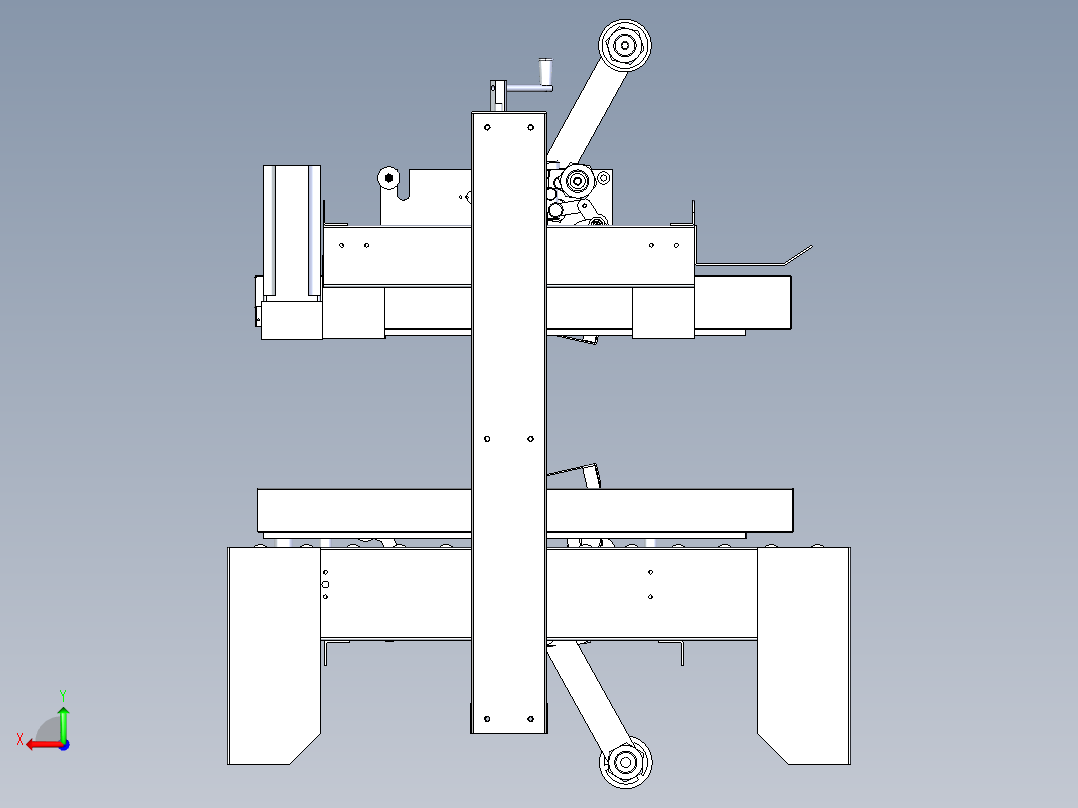 封箱机模型后视图