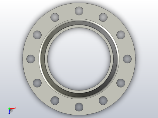 JB_T82.2-1994凹凸面对焊钢制管法兰250-40A-1俯视缩略图