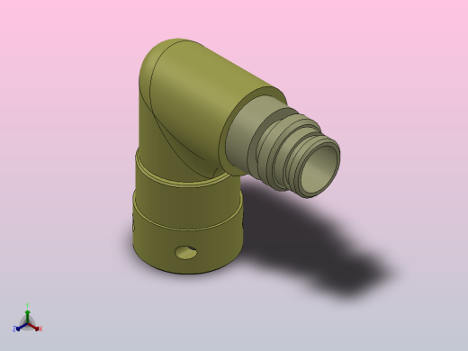 90度活弯头[DN-19]正等轴测缩略图