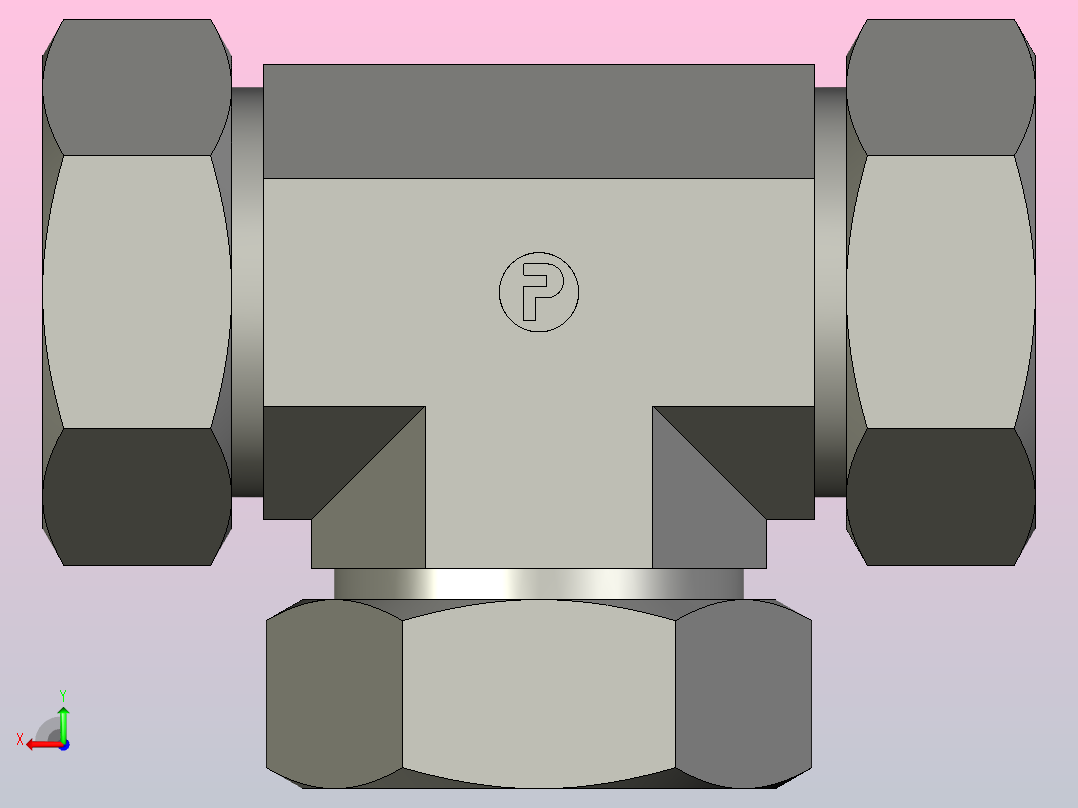 EO接头三通T42ZLCF.igs后视图