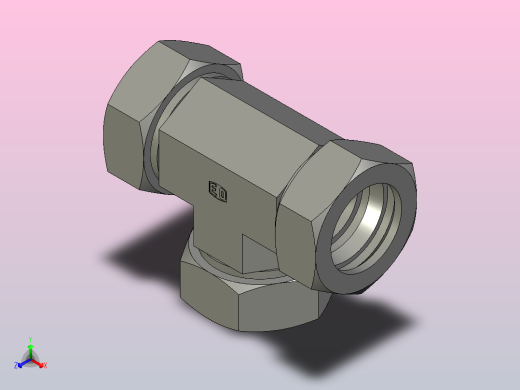 EO接头三通T42ZLCF.igs正等轴测缩略图