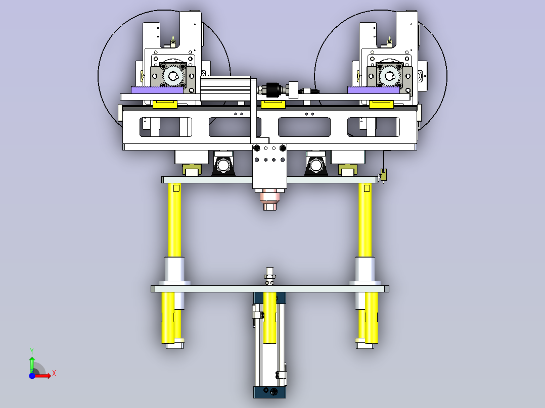 180°翻转机构前视图