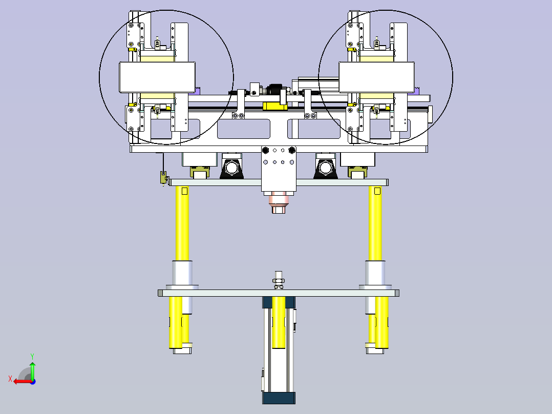 180°翻转机构后视图