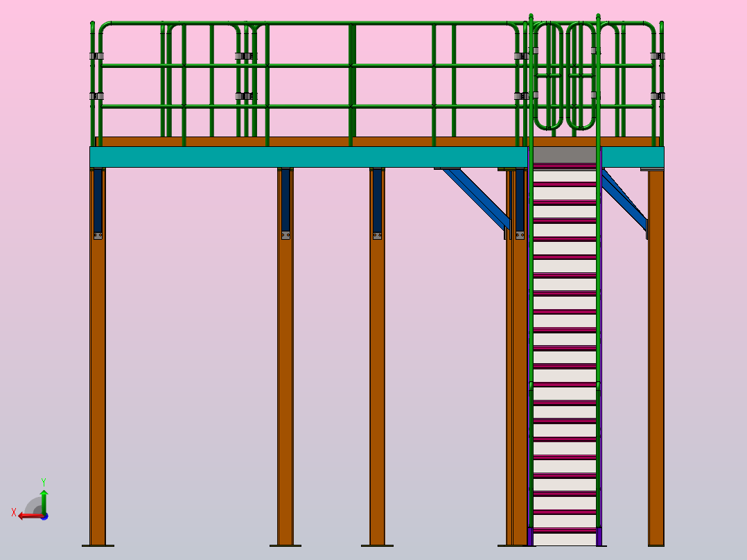平台建模SW后视图